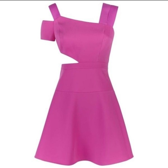 BCBGMaxAzria Kiki Magenta Cutout Dress - Picture 3 of 9